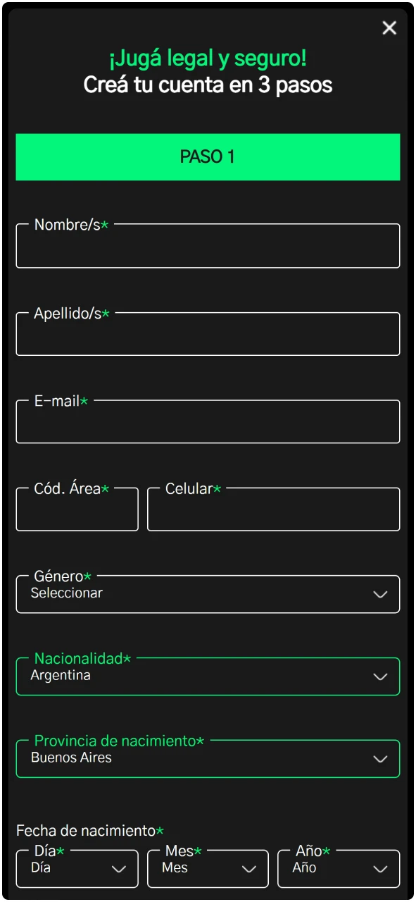 Pantalla principal de apuestas deportivas y casino lista para jugar en bplay.