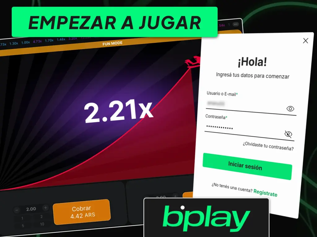 Realiza tu primera apuesta al Aviador en pocos pasos en bplay.