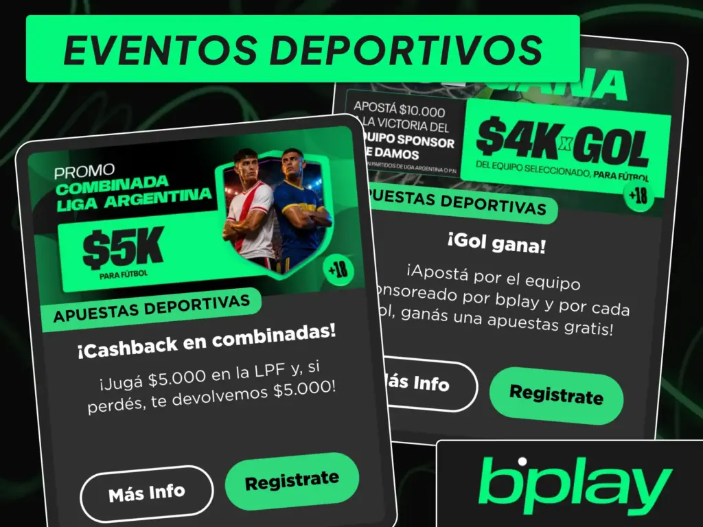 La plataforma bplay ofrece una amplia variedad de bonos para torneos deportivos.
