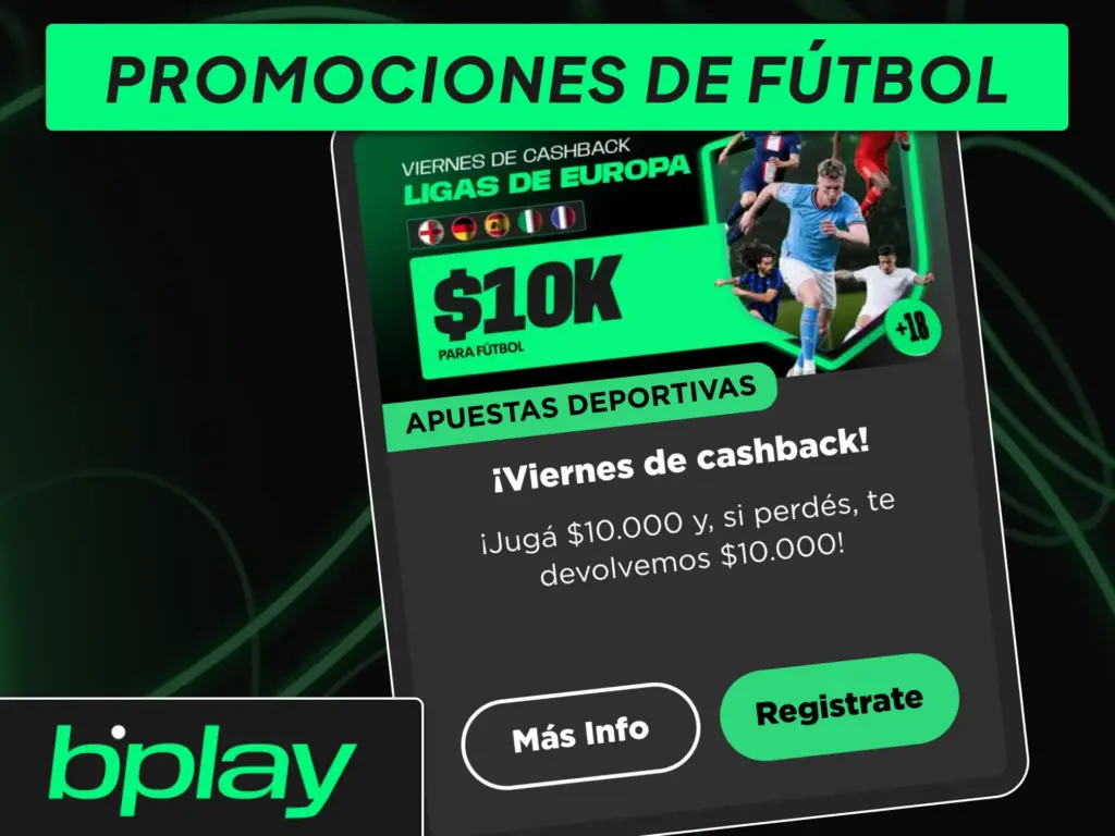 Participa en torneos de fútbol en la casa de apuestas bplay.