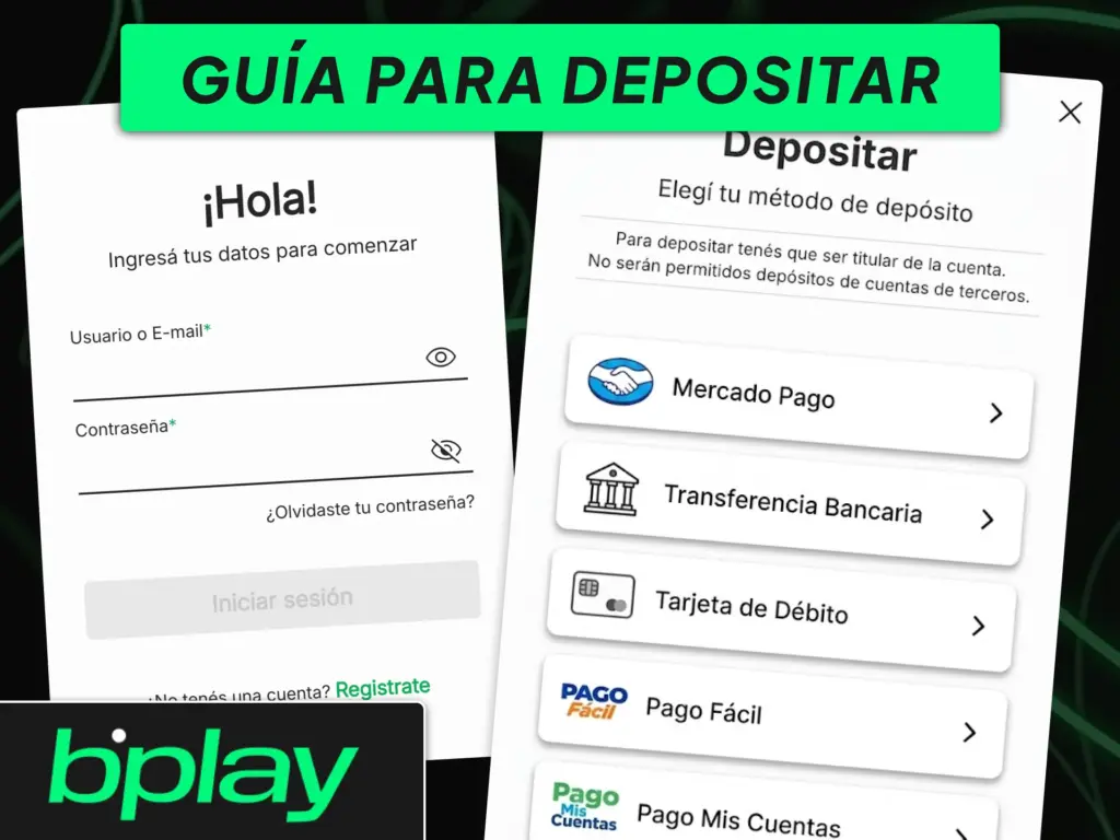 Sigue la guía para realizar tu primer depósito en bplay.