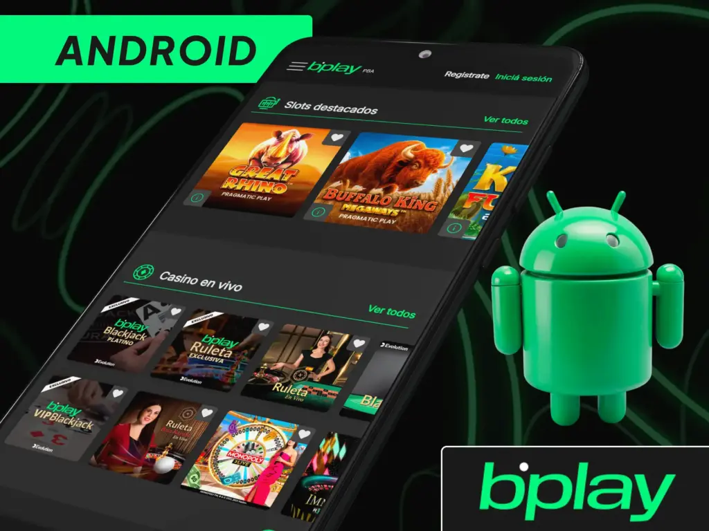 Instalación de la aplicación de bplay para dispositivos Android mediante archivo APK o tienda oficial.
