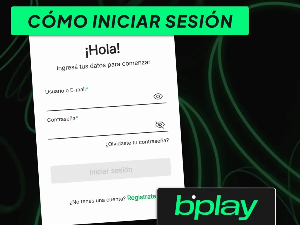 Inicia sesión en tu cuenta de bplay en pocos pasos.